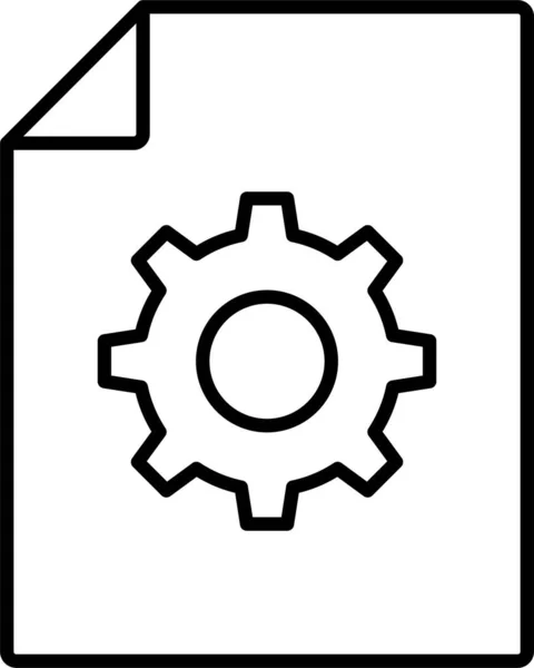 Иконка Проекта Управления Файлами Стиле Набросков — стоковый вектор