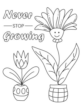 Çocuklar ve yetişkinler için olumlu, ilham verici el boyama sayfaları çizdi. Şablonları ve detayları olan güzel çizimler. Çiçek açan dallarla, çiçeklerle, gülümsemeyle, çıkartmalarla, alıntılarla boyama kitabı resimleri