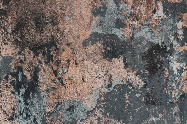 Gebarsten oude multi gekleurde achtergrond met verschillende cementlagen — Stockfoto