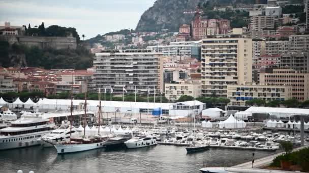 Havn Monte Carlo Distriktet Monaco – Stock-video