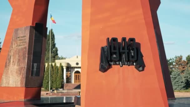 Chisinau Moldova Září 2021 Pohled Pamětní Komplex Věčnosti Památník Znaménkem — Stock video