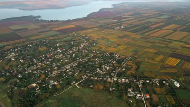 Vista Aérea Del Dron Reserva Natural Duruitoarea Moldavia Río Niebla — Vídeos de Stock