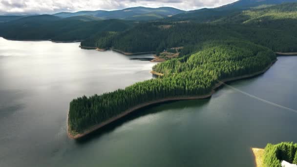 Romanya Doğanın Insansız Hava Aracı Görüntüsü Karpat Dağları Yemyeşil Ormanlı — Stok video