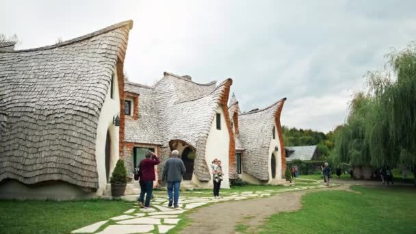 Porumbacu Sus Roumanie Septembre 2021 Château Argile Vallée Des Fées — Video