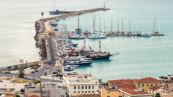 Vue Aérienne Par Drone Port Zante Mer Ionienne Grèce Port — Photo