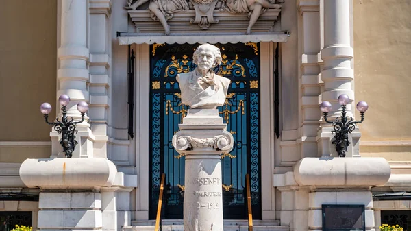 Памятник Массне Перед Оперой Монте Карло Монако — стоковое фото