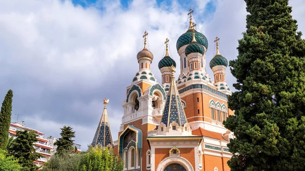 ニース フランスのロシア正教会の外観 — ストック写真