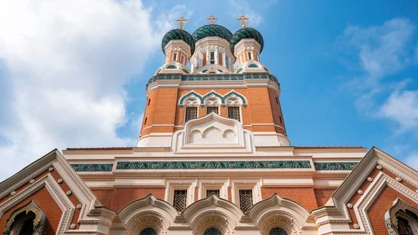 Внешний Вид Русского Православного Собора Ницце Франция — стоковое фото