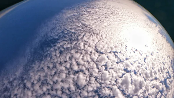 Vista Del Cielo Parcialmente Nublado Efecto Ojo Pez —  Fotos de Stock