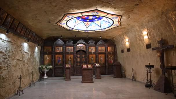 Cricova Moldova Octobre 2021 Intérieur Église Cave Cricova — Video