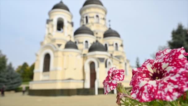 Klášterní Kostel Capriana Moldavsku — Stock video