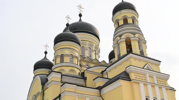 Iglesia Del Monasterio Hancu Moldova — Vídeos de Stock