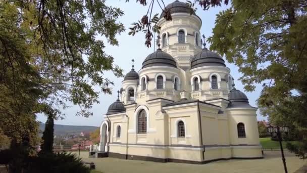 Iglesia Del Monasterio Capriana Moldavia — Vídeos de Stock
