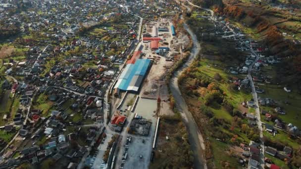 Vue Aérienne Par Drone Viseu Sus Roumanie Beaucoup Bâtiments Résidentiels — Video