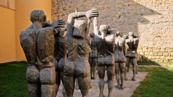 Sighetu Marmatiei Ρωμανια Οκτωβριου 2021 Μνημείο Για Θύματα Του Κομμουνισμού — Αρχείο Βίντεο