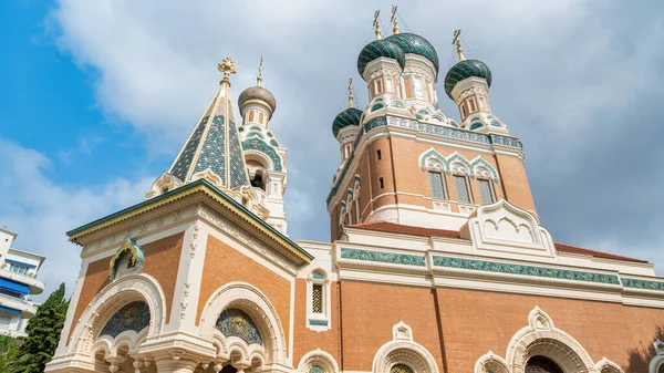 Внешний Вид Русского Православного Собора Ницце Франция — стоковое фото