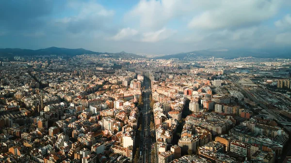 Вид Повітря Барселону Іспанія Блоки Кількома Житловими Офісними Будівлями Вулиці — стокове фото
