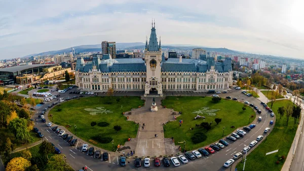 Iasi Rumunsko Listopadu 2021 Letecký Bezpilotní Panoramatický Výhled Palác Kultury — Stock fotografie
