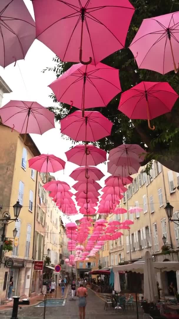 Grasse Francia Settembre 2021 Paesaggio Urbano Grasse Francia Strada Con — Video Stock