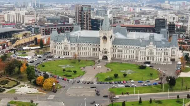 Iasi Romania Noviembre 2021 Vista Aérea Los Edificios Centrales Iasi — Vídeos de Stock