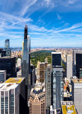 New York şehir merkezine ABD 'nin bakış açısından bak. Çoklu gökdelenler, Central Park