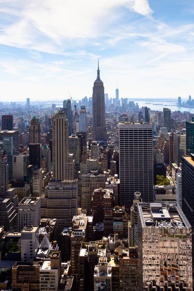 View New York Downtown View Point Usa Multiple Skyscrapers Empire — Stock Photo, Image