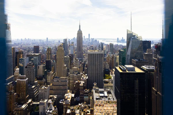 View New York Downtown View Point Usa Multiple Skyscrapers Empire — Stock Photo, Image