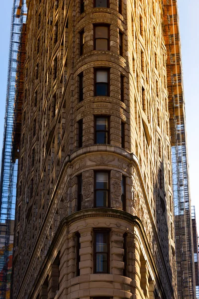 Close View Flatiron Building Facade New York Downtown Usa — Stock Photo, Image