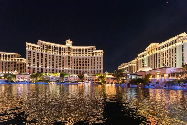 Las Vegas Usa September 2019 Streescape City Downtown Hotels Grote — Stockfoto