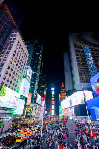 Nueva York Septiembre 2019 Vista Times Square Por Noche Monumento — Foto de Stock