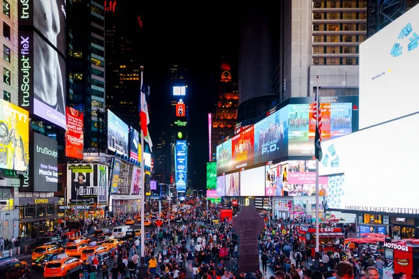 Nueva York Septiembre 2019 Vista Times Square Por Noche Monumento —  Fotos de Stock