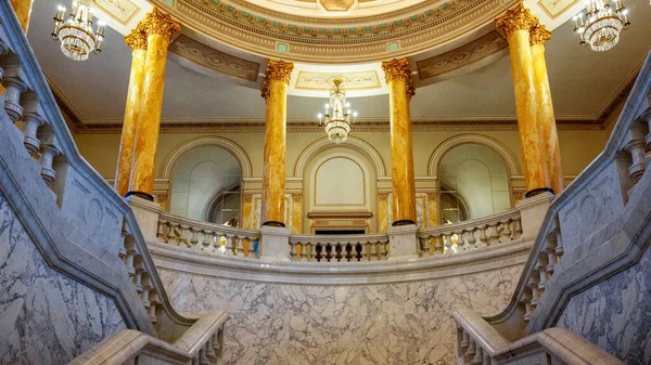 Interior Museu Nacional Arte Bucareste Roménia Detalhes Dourados Mármore Pintura — Fotografia de Stock