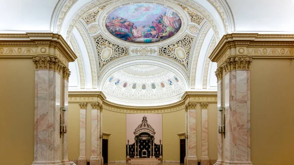 Interior Museu Nacional Arte Bucareste Roménia Detalhes Dourados Mármore Pintura — Fotografia de Stock