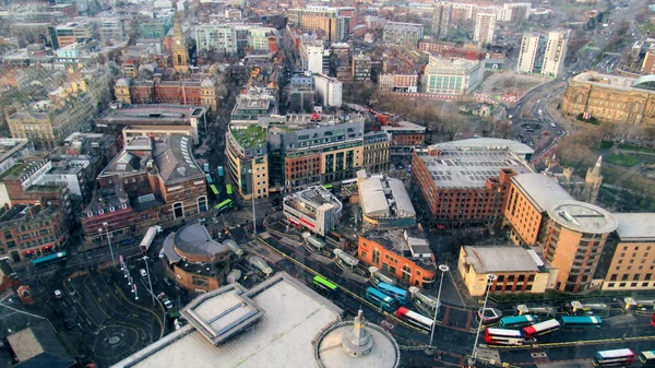 Liverpool Havadan Görünüşü Birleşik Krallık Bakış Açısından Eski Modern Binalar — Stok fotoğraf