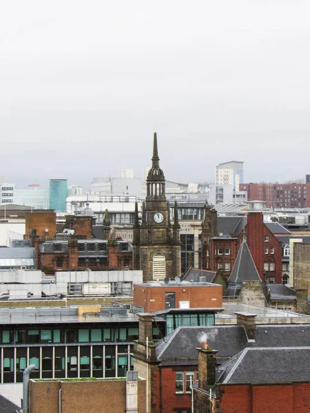 Glasgower Stadtbild Großbritannien Dächer Mehrerer Alter Wohn Und Moderner Gebäude — Stockfoto