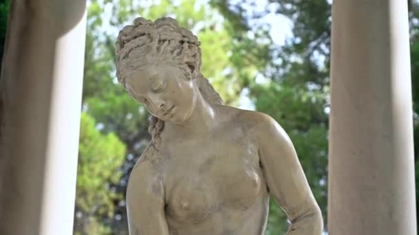 2021年9月10日 法国尼斯 2021年9月10日 法国Saint Jean Cap Ferrat罗斯柴尔德别墅花园的雕塑景观 — 图库视频影像