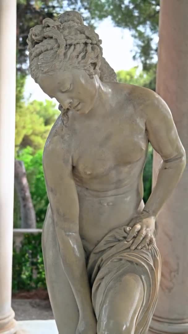 Nice Francia Septiembre 2021 Vista Una Escultura Jardín Villa Ephrussi — Vídeos de Stock