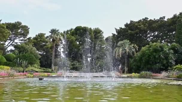 Nice França Setembro 2021 Vista Jardim Villa Ephrussi Rothschild Com — Vídeo de Stock