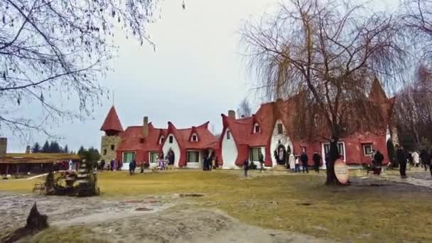 Porumbacu Sus Roumanie Décembre 2021 Château Argile Vallée Des Fées — Video