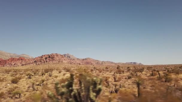 Pierre Rouge Cuivre Canyon Couleur Rouge Plein Soleil Nevada États — Video