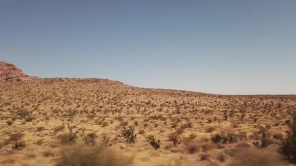 Pedra Vermelha Cobre Desfiladeiro Cor Vermelha Plena Luz Solar Nevada — Vídeo de Stock
