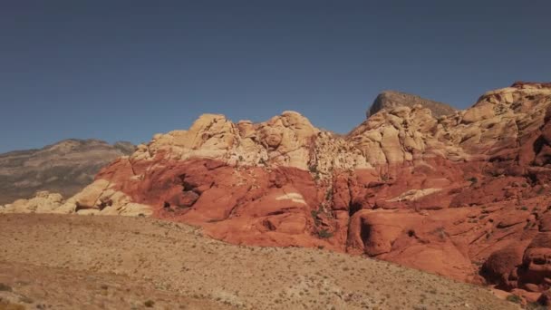 Měděný Červený Kámen Červený Kaňon Plném Slunečním Světle Nevada Spojené — Stock video
