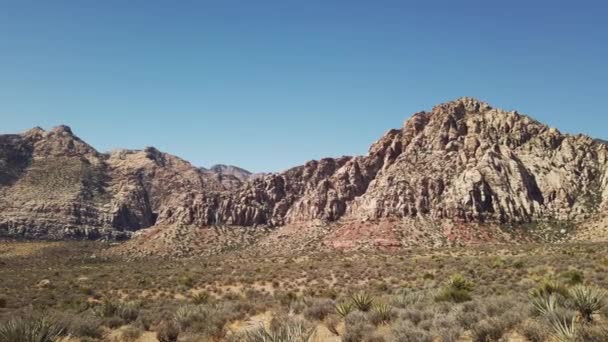 Pierre Rouge Cuivre Canyon Couleur Rouge Plein Soleil Nevada États — Video