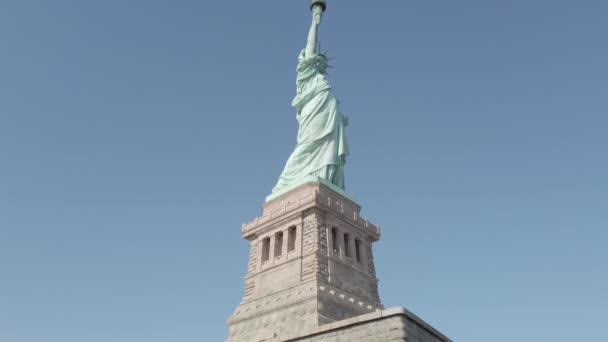 Estatua Libertad Vista Desde Barco — Vídeos de Stock