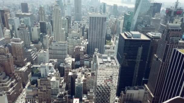 Vista Cima Edifícios Cidade Nova York — Vídeo de Stock