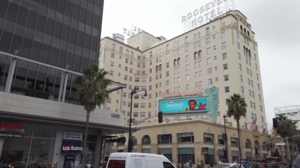 Los Angeles Usa Szeptember 2019 Belváros Utcaképe Utca Épületekkel Készült — Stock videók