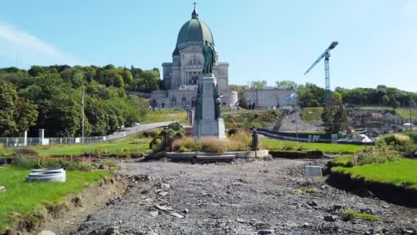 Montreal Septiembre 2019 Oratorio San Josefo Monumento Histórico Montreal Este — Vídeo de stock