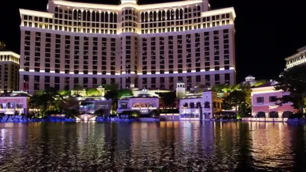 Las Vegas Usa August 2019 Las Vegas Hotell Nevada Natten — Stockvideo