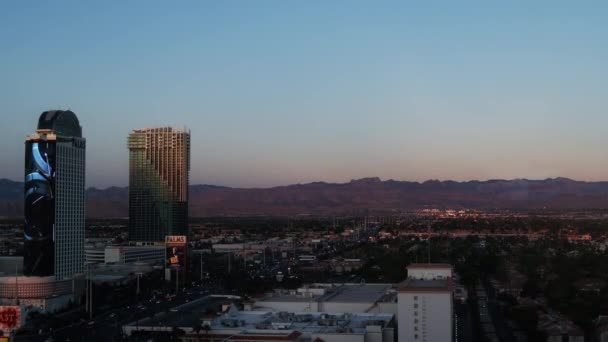 Nevada Eua Agosto 2019 Ruas Dos Arranha Céus Pequenos Edifícios — Vídeo de Stock