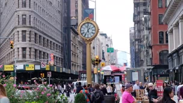 Nova Iorque Cidade Eua Setembro 2019 Ruas Dos Maiores Prédios — Vídeo de Stock